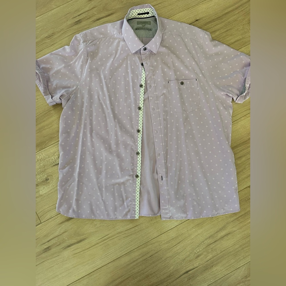 Ted Baker Light Purple t shirt button down